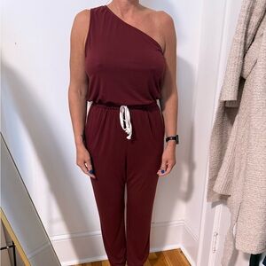 Women's Burgundy Jumpsuit